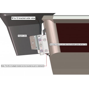 Motor to Side Mount Adapter White